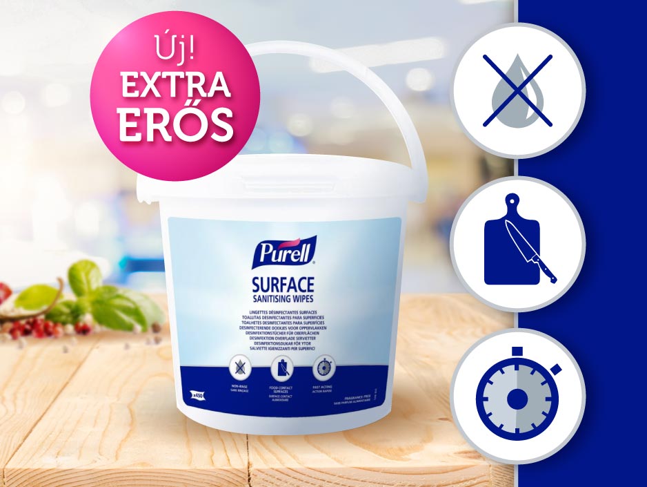 Megújult Purell Surface felületfertőtlenítő kendő