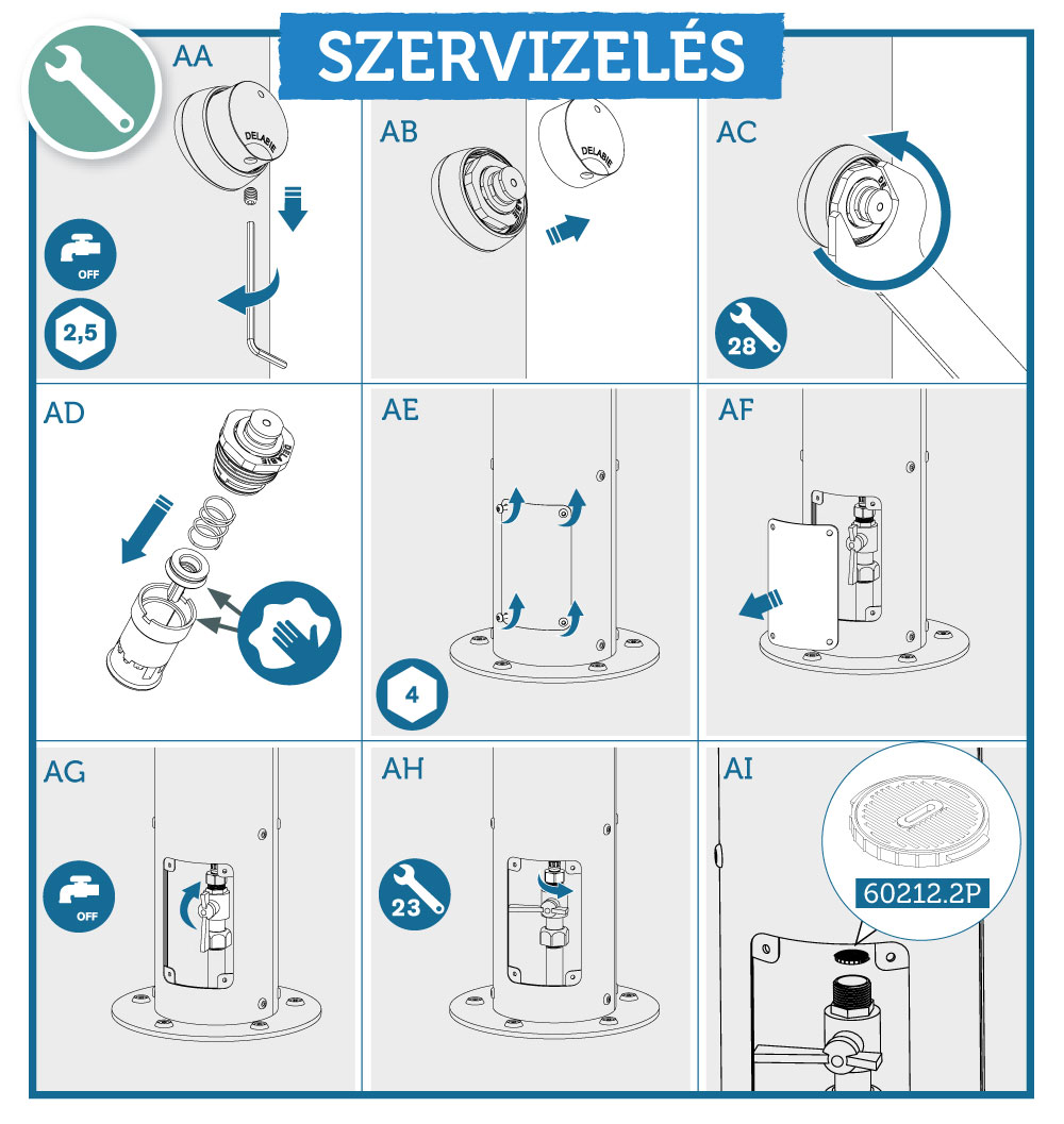 Zuhanyoszlop szervizelés útmutató