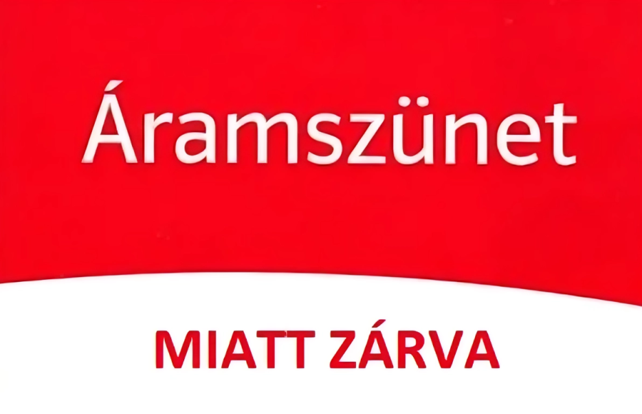 Áramszünet 04.24 csütörtökön!