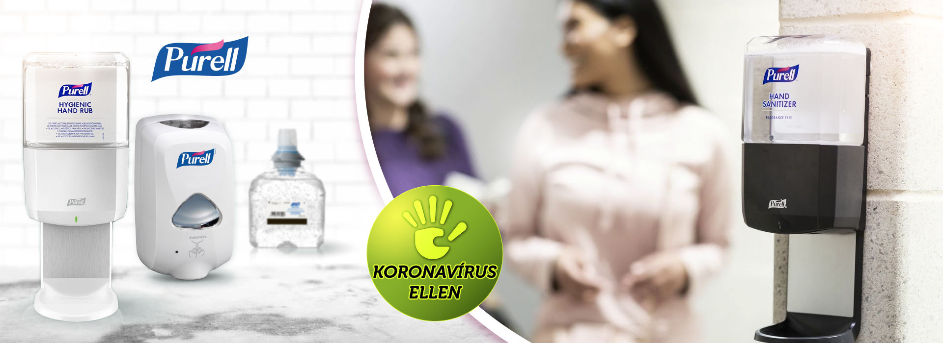 Purell érintés nélküli adagolók és utántöltő patronok