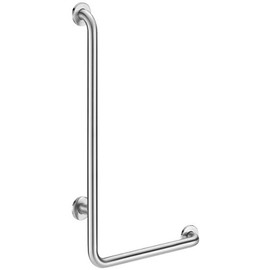 DELABIE L-alakú kapaszkodó ArN biztonsági hegesztésű UltraSatin selyem r.m. acél cső D=32mm, 750x450mm