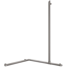 DELABIE Be-Line exkluzív sarokkapaszkodó zuhanyzóba felszálló ággal, antracit, 695x695x1130mm