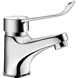 DELABIE orvosi karos álló csap 100mm fix kifolyóval, hosszú keverőkarral, H=60mm, 5L/p