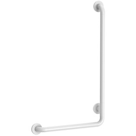 DELABIE NylonClean derékszögű kapaszkodó jobb és bal szárral is szerelhető, fehér nylon bevonatú acél D=32mm, 750x450mm