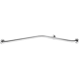 DELABIE vízszintes sarokkapaszkodó UltraPolish fényes rozsdamentes acél, D=32mm, 750x750mm
