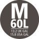 M méret - 60L