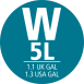 W méret - 5L