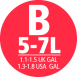 B méret - 5-7L