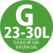 G méret - 23-30L