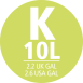 K méret - 10L