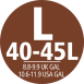 L méret - 40-45L