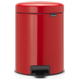 Brabantia NewIcon pedálos hulladékgyűjtő szagmentesen záródó Soft-Close fedél, műanyag tartály, 5L - W méret, acél, érzéki vörös - 112089