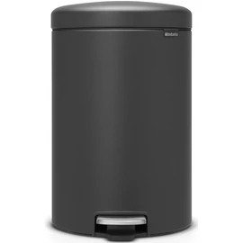Brabantia NewIcon pedálos hulladékgyűjtő szagmentesen záródó Soft-Close fedél, műanyag tartály, 20L - Y méret, acél, határtalan szürke ásványi textúra - 114182