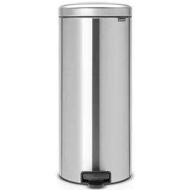 Brabantia NewIcon pedálos hulladékgyűjtő szagmentesen záródó Soft-Close fedél, műanyag tartály, 30L - G méret, r.m. acél, selyem - 114380