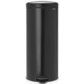 Brabantia NewIcon pedálos hulladékgyűjtő szagmentesen záródó Soft-Close fedél, műanyag tartály, 30L - G méret, acél, matt fekete - 114540