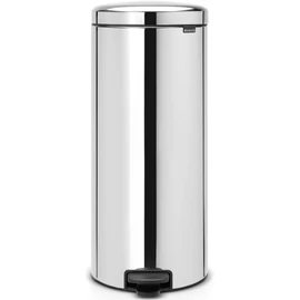 Brabantia NewIcon pedálos hulladékgyűjtő szagmentesen záródó Soft-Close fedél, acél belső tartály, 30L - G méret, r.m. acél, fényes - 114762