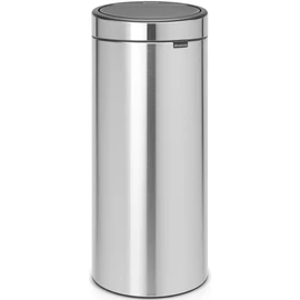 Brabantia Touch Bin New Soft-Touch nyomófedeles hulladékgyűjtő belső tartállyal, kerek, 30L - G méret, r.m. acél, selyem - 115349