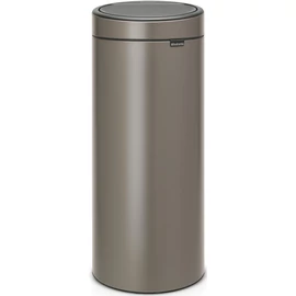 Brabantia Touch Bin New Soft-Touch nyomófedeles hulladékgyűjtő belső tartállyal, kerek, 30L - G méret, acél, platinaszürke - 115363