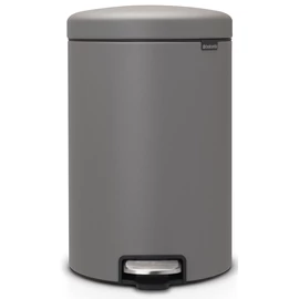 Brabantia NewIcon pedálos hulladékgyűjtő szagmentesen záródó Soft-Close fedél, műanyag tartály, 20L - Y méret, acél, betonszürke ásványi textúra - 119163