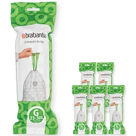 Brabantia PerfectFit szemeteszsák, G méret, 23-30L, Multipack 120 zsák, 6 tekercs, 20 zsák/tekercs - 138423