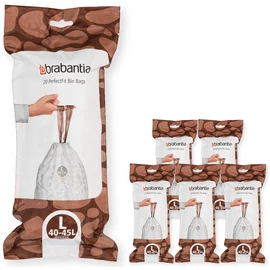 Brabantia PerfectFit szemeteszsák, L méret, 40-45L, Multipack 120 zsák, 6 tekercs, 20 zsák/tekercs - 138669