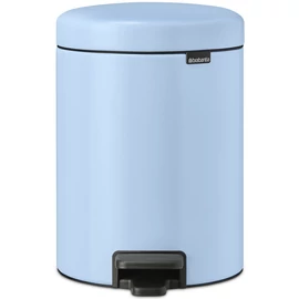 Brabantia NewIcon pedálos hulladékgyűjtő szagmentesen záródó Soft-Close fedél, műanyag tartály, 5L - W méret, acél, álomkék - 202681