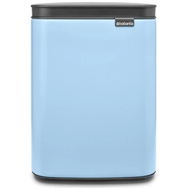 Brabantia Bo Waste Bin hulladékgyűjtő felnyitható, Soft-Close fedéllel, fali/álló, műanyag tartály, 4L - A méret, acél, álomkék - 224003