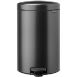 Brabantia NewIcon pedálos hulladékgyűjtő szagmentesen záródó Soft-Close fedél, műanyag tartály, 20L - Y méret, acél, magabiztos szürke - 233500