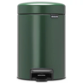 Brabantia NewIcon pedálos hulladékgyűjtő szagmentesen záródó Soft-Close fedél, műanyag tartály, 3L - V méret, acél, fenyőzöld - 304002