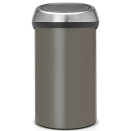 Brabantia Touch Bin nyomófedeles hulladékgyűjtő XXL, 60L - H méret, platinaszürke acél test, selyem ujjlenyomatmentes fedő - 402463