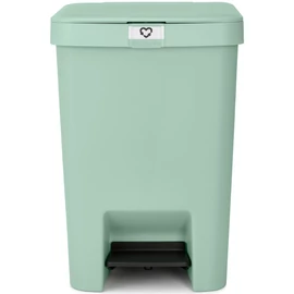 Brabantia StepUp pedálos kuka hulladéktípus jelölő ablakkal, lecsapódásgátló fedél, 25L - J méret, 91% újrahasznosított műanyag, jáde zöld - 800283