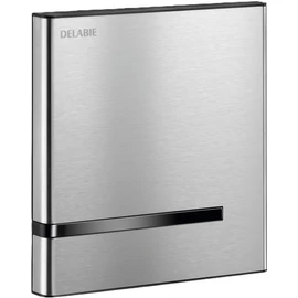 DELABIE TEMPOMATIC 4 beépített automata piszoár öblítőszelep előlap+szelep része, víztakarékos 0,15L/mp öblítés, vandálbiztos r.m. acél burkolat, hálózati, selyem, kit 2/2