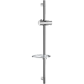 DELABIE zuhanytartó rúd H=700mm/D=22mm, csúsztatható és dönthető zuhanyrózsa tartó, szappantartó, r.m. acél