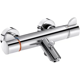 DELABIE SECURITHERM Securitouch falon kívüli kádtöltős zuhanycsap forrázásgátlóval, W=130-170mm vízbekötés, 14L/p