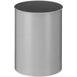Fedél nélküli kerek hulladékgyűjtő, 30 liter, szinterezett acél, szürke