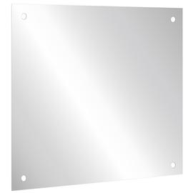 Vandálbiztos, rozsdamentes acél tükörlap, 150x150mm, furatolt