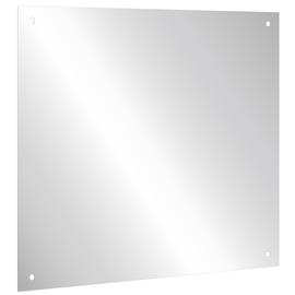 Vandálbiztos, rozsdamentes acél tükörlap, 300x300mm, furatolt