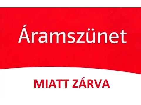 Áramszünet 04.24 csütörtökön!