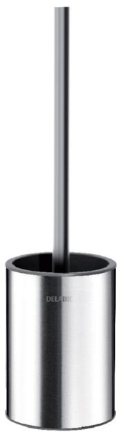 DELABIE fali WC-kefe alacsony házzal, biztonsági rögzítéssel, 1mm AISI304 r.m. acél, selyem