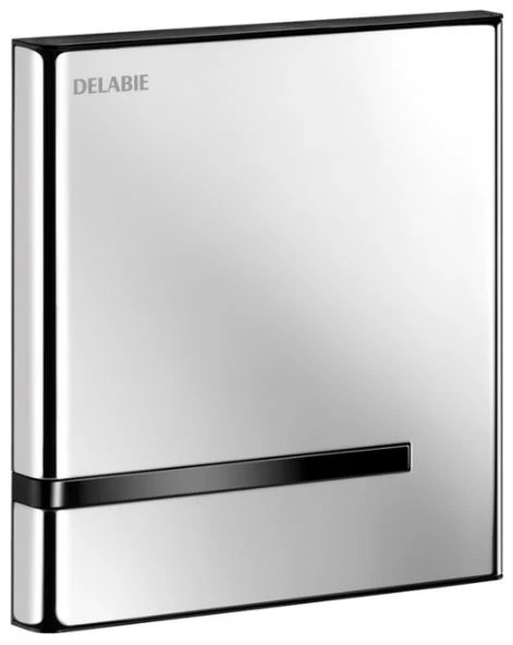 DELABIE TEMPOMATIC 4 beépített vandálbiztos automata piszoár öblítőszelep vízálló dobozban, r.m. acél, fényes, elemes