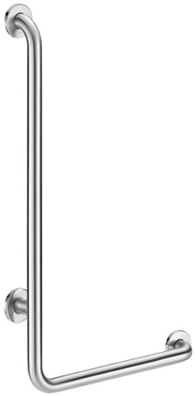 DELABIE L-alakú kapaszkodó ArN biztonsági hegesztésű UltraSatin selyem r.m. acél cső D=32mm, 750x450mm