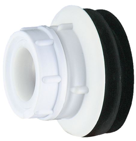 DELABIE műanyag bekötő csatlakozó idom öblítőcsőhöz, 32/55 mm roppantógyűrűvel