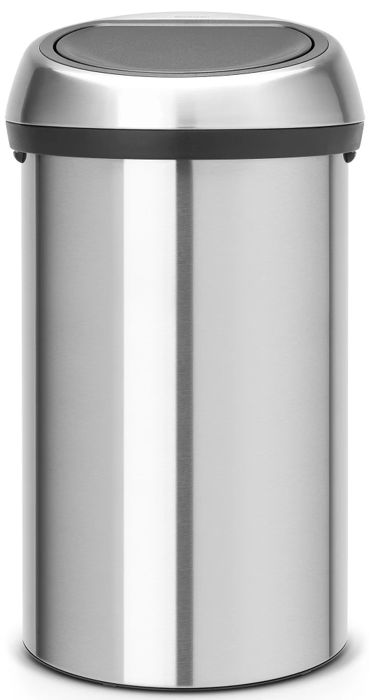 Brabantia Touch Bin nyomófedeles hulladékgyűjtő XXL, 60L - H méret, selyem r.m. acél test, selyem r.m. acél fedő - 107962