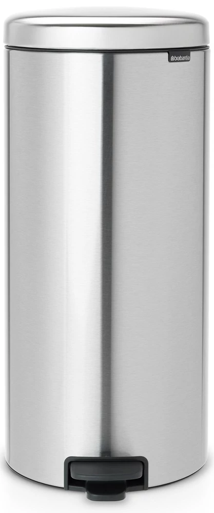 Brabantia NewIcon pedálos hulladékgyűjtő szagmentesen záródó Soft-Close fedél, műanyag tartály, 30L - G méret, r.m. acél, selyem ujjlenyomatmentes - 111822