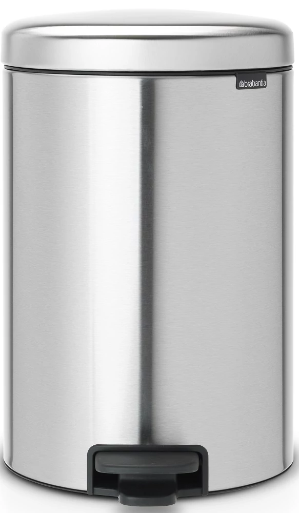 Brabantia NewIcon pedálos hulladékgyűjtő szagmentesen záródó Soft-Close fedél, műanyag tartály, 20L - Y méret, r.m. acél, selyem ujjlenyomatmentes - 111907