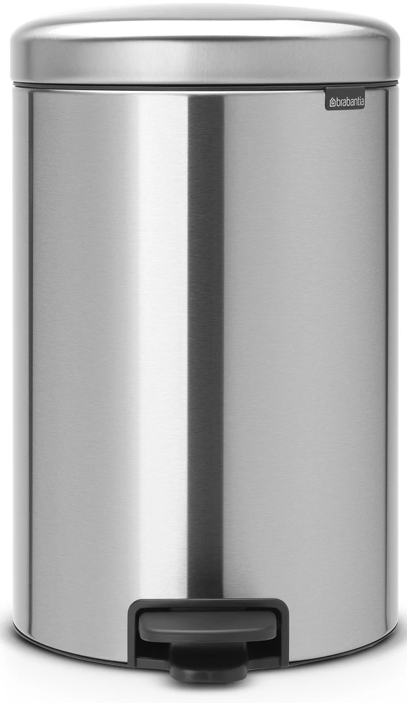 Brabantia NewIcon pedálos hulladékgyűjtő szagmentesen záródó Soft-Close fedél, műanyag tartály, 20L - Y méret, r.m. acél, selyem - 114021