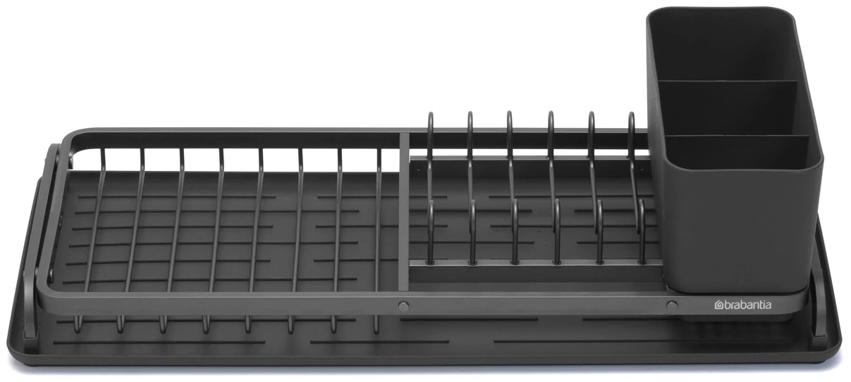 Brabantia SinkSide Compact Dish Drying Rack kompakt zárt peremű edényszárító állvány, sötétszürke, 200x463 mm - 117268