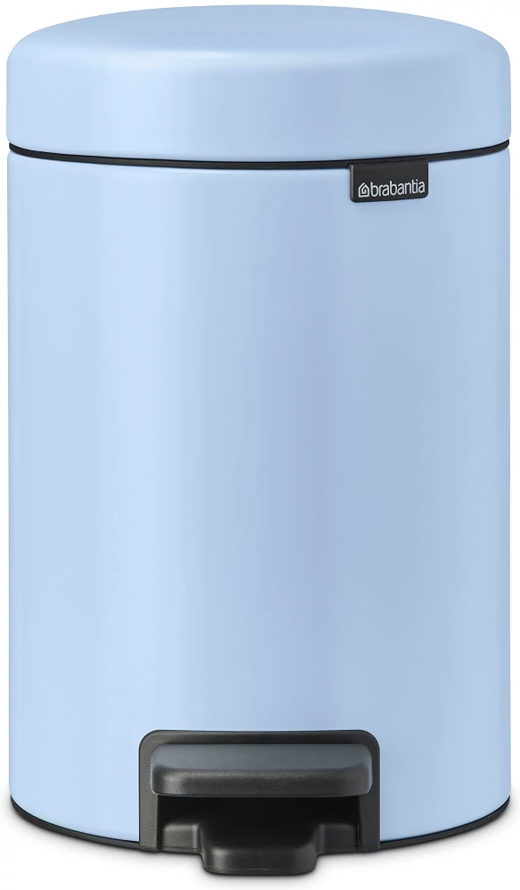 Brabantia NewIcon pedálos hulladékgyűjtő szagmentesen záródó Soft-Close fedél, műanyag tartály, 3L - V méret, acél, álomkék - 202582
