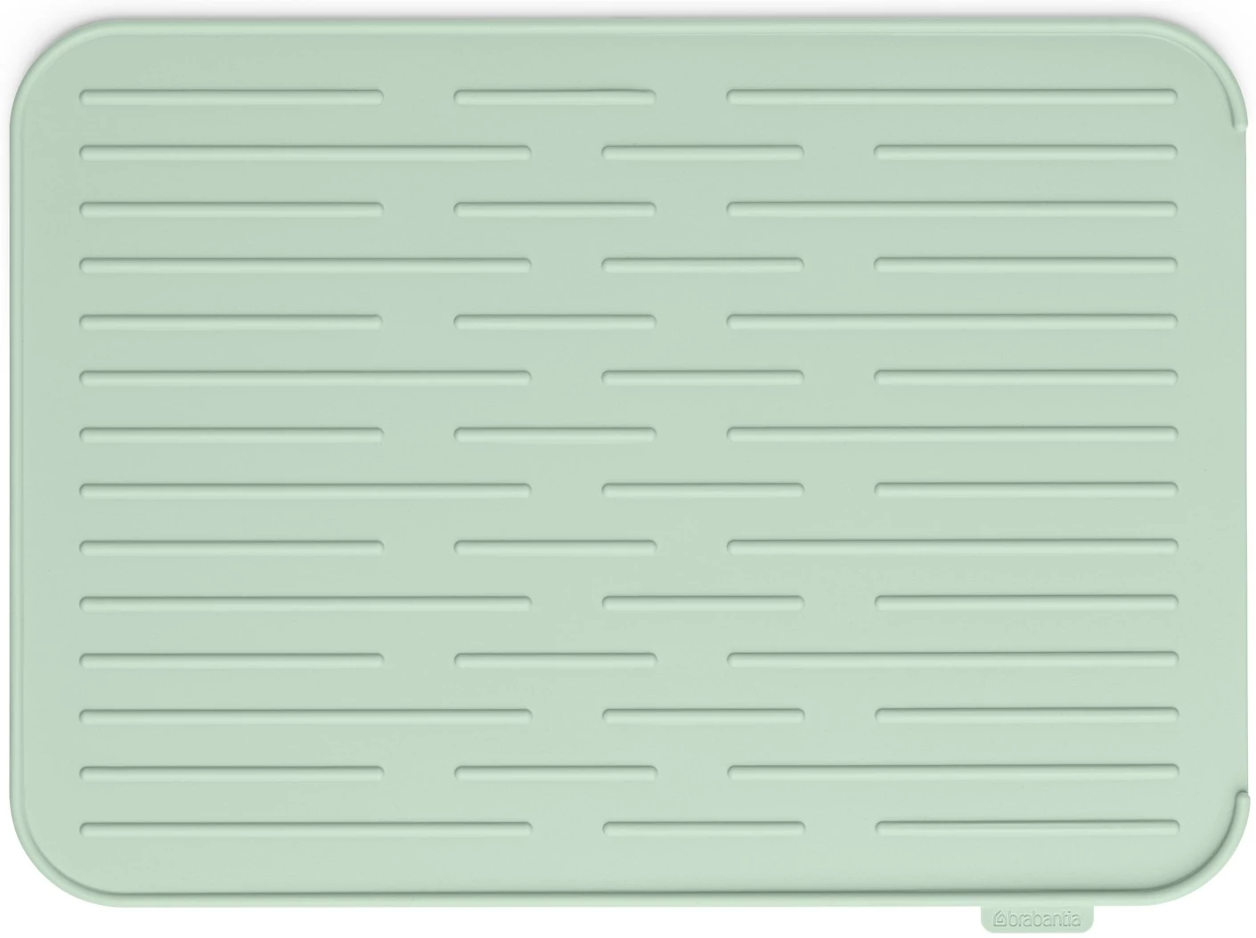 Brabantia SinkSide Silicone Dish Drying Mat edényszárító, csepegtető szőnyeg, csúszásmentes, bordázott felület, 325x438mm, szilikon, jáde zöld - 203329