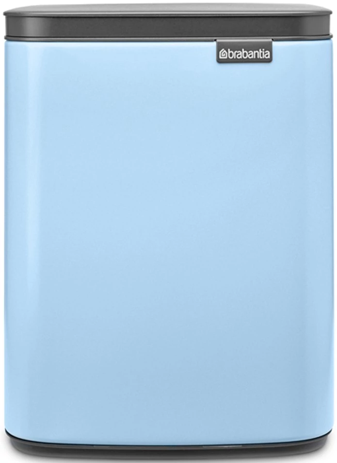 Brabantia Bo Waste Bin hulladékgyűjtő felnyitható, Soft-Close fedéllel, fali/álló, műanyag tartály, 7L - B méret, acél, álomkék - 223549